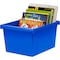 Storex Storage Bin, Polypropylene, Blue, 3 PK 61451U06C - alternate 6